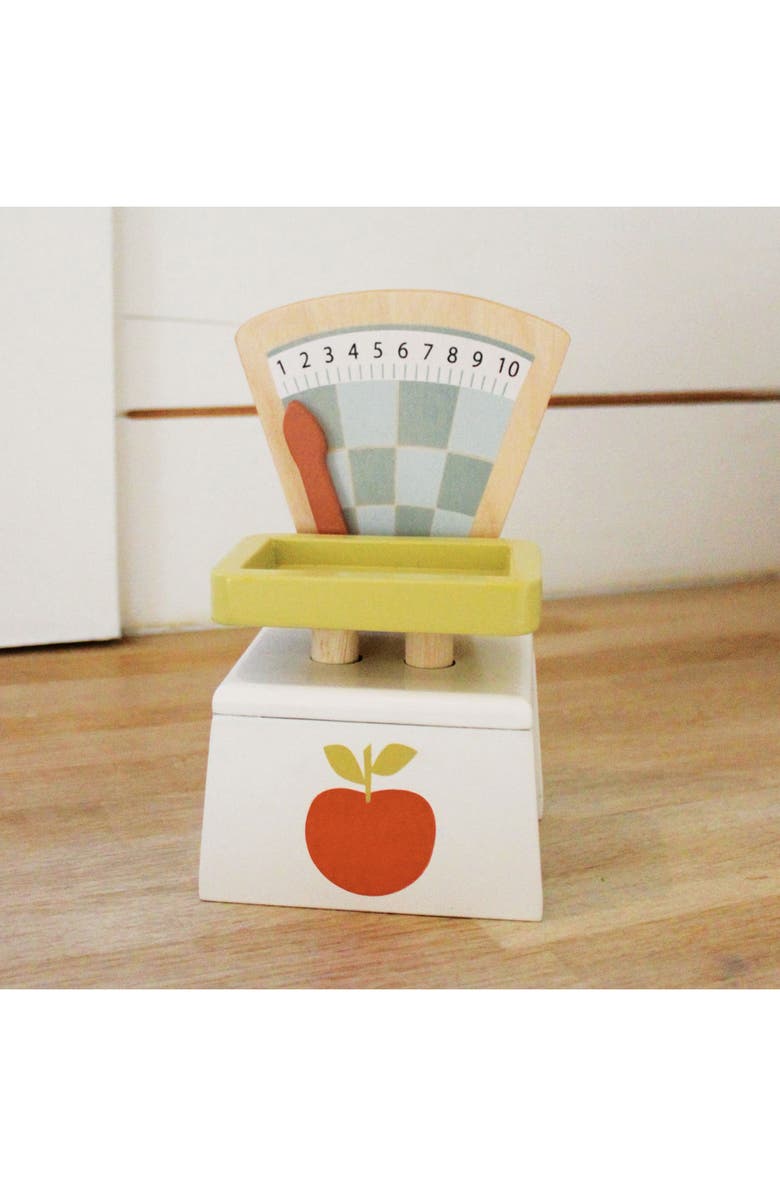 Tender Leaf Toys Wooden Market Scale, Alternate, color, Multi