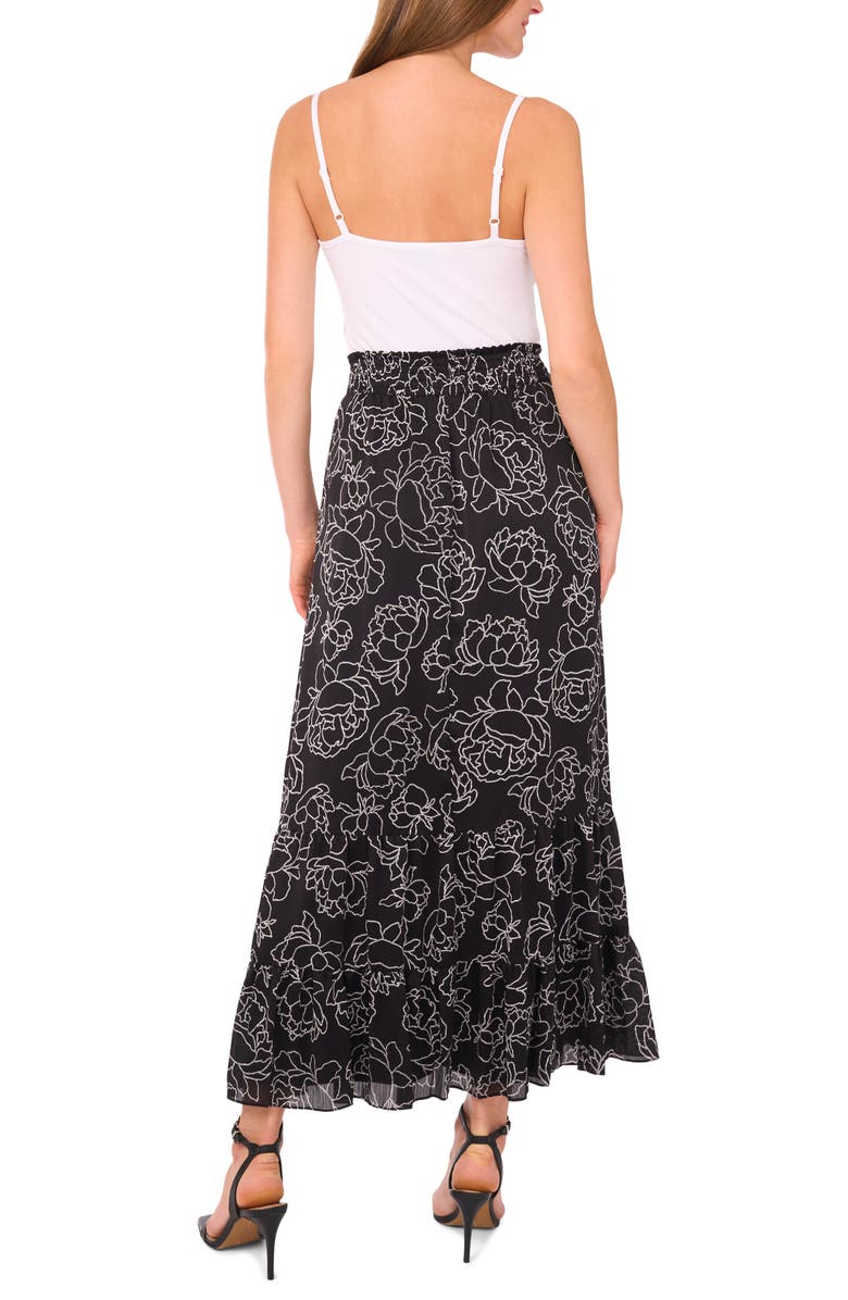 Vince Camuto Tiered Maxi Skirt, Alternate, color, Rich Black