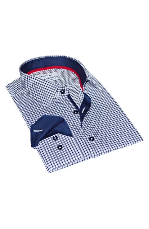 Contemporary Fit Solid Cotton Dress Shirt