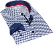 LEVINAS Contemporary Fit Solid Cotton Dress Shirt