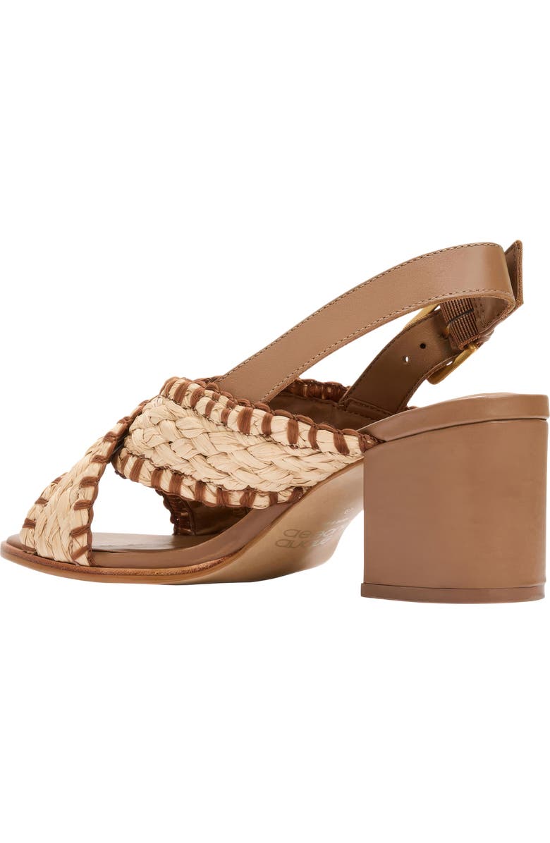André Assous Hazel Raffia Slingback Sandal, Alternate, color, Cognac/ Natural