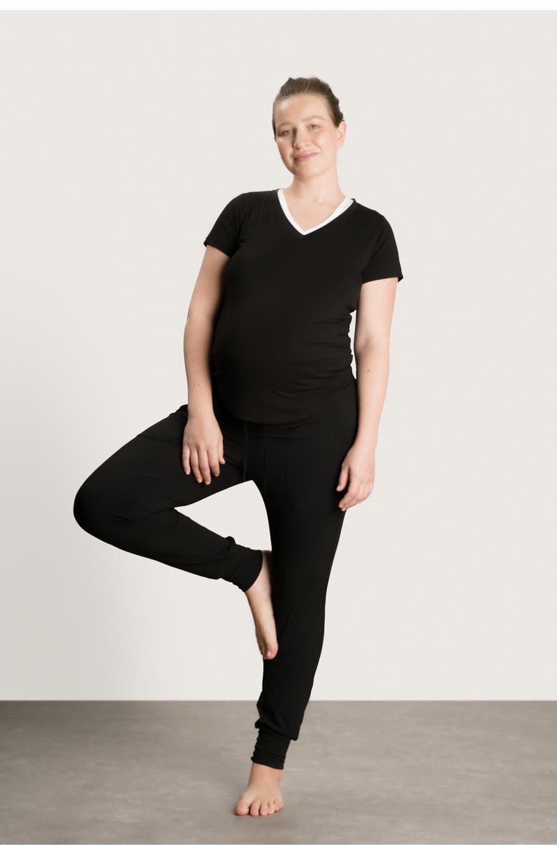 Nom Maternity 24/7 Soft Maternity Joggers, Main, color, Black