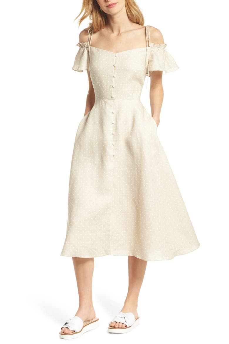 Colleen Polka Dot Off the Shoulder Dress video