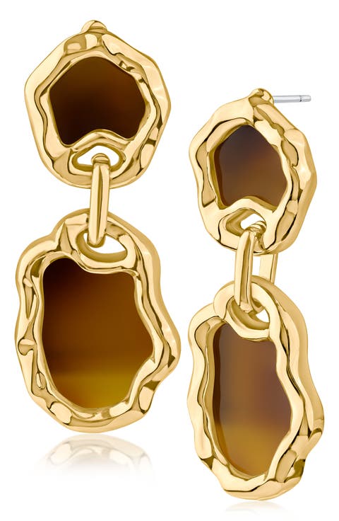 Resin Molded Drop Earrings