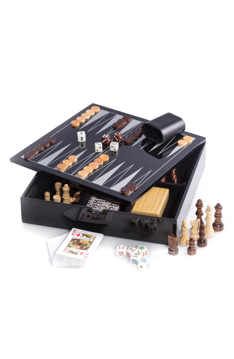 Bey-Berk Wooden Multi Game Set, Alternate, color, Multi-Color