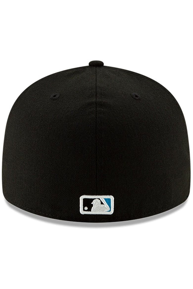 Men's New Era Black Miami Marlins Authentic Collection On-Field Low Profile 59FIFTY Fitted Hat, Alternate, color, BLACK