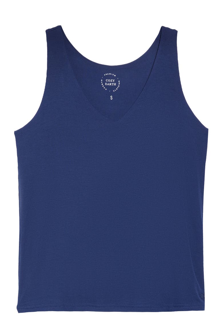 Scoop Neck Pajama Top, Alternate, color, NAVY