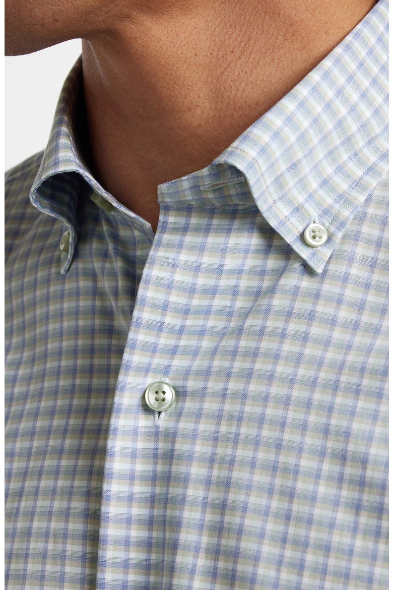 Twill Check Sport Shirt, Alternate, color, SAGE/ BLUE