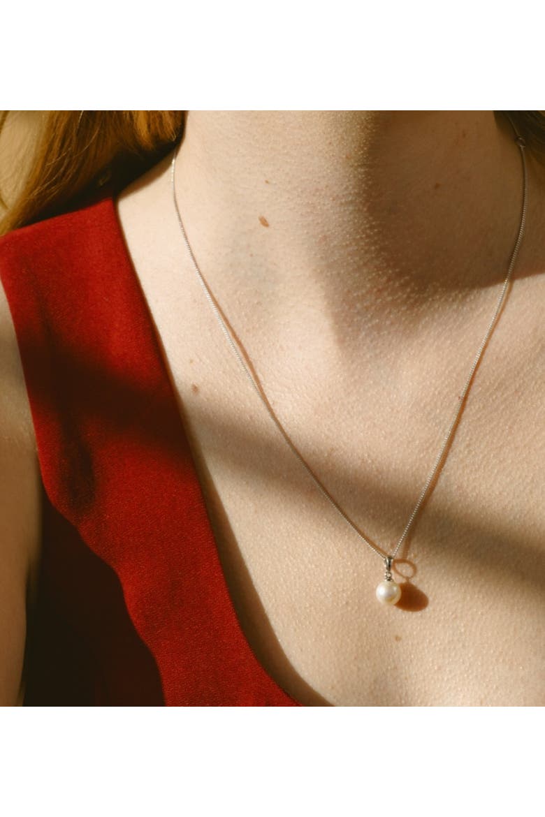 White Freshwater Pearl Sydney Pendant, Alternate, color, Sterling Silver