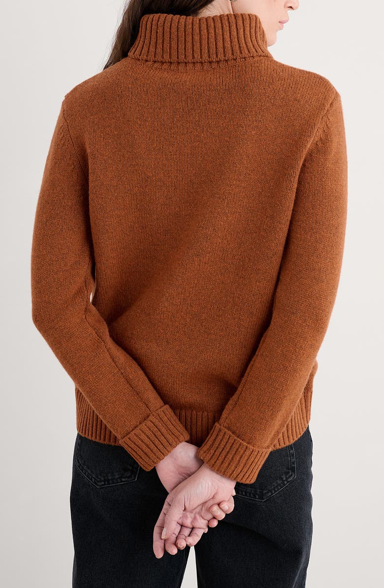 Seasalt Cornwall Braque Turtleneck Wool Blend Sweater, Alternate, color, Knit Melange Rusted