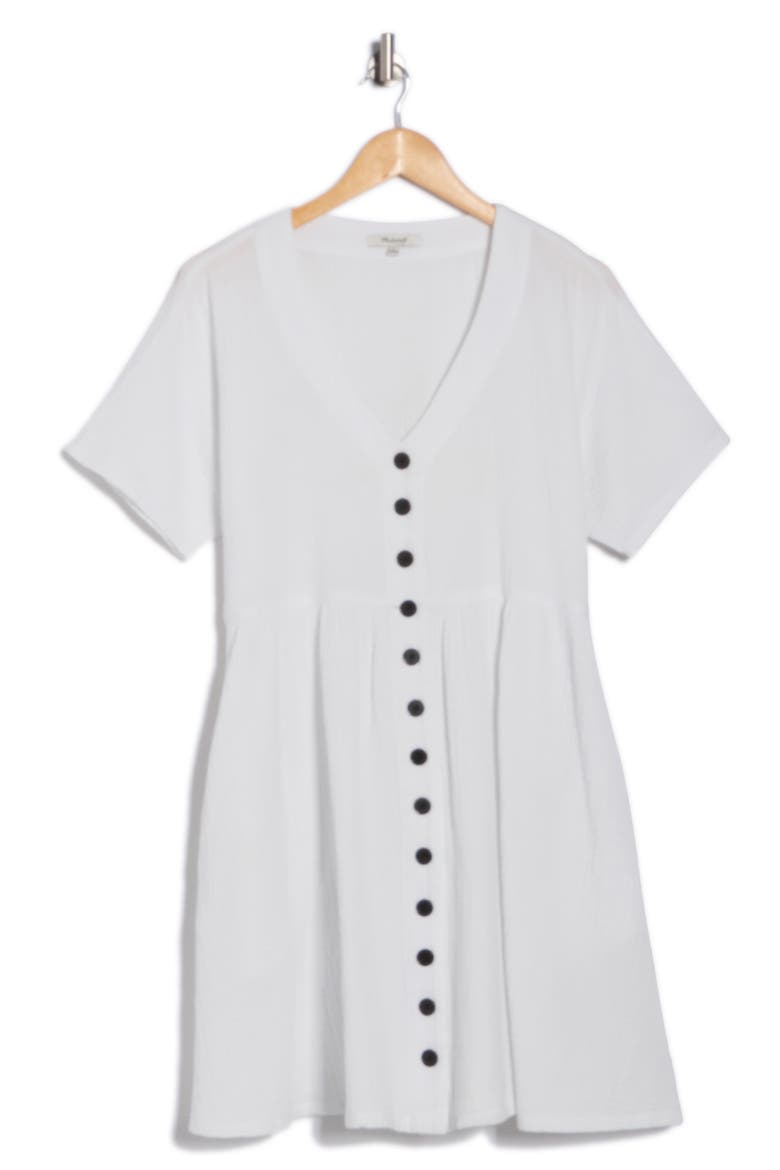 Lightspun Button Front Minidress, Alternate, color, SALT