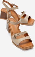 Forever & Always Shoes Yolen Leather Block Heel Sandal