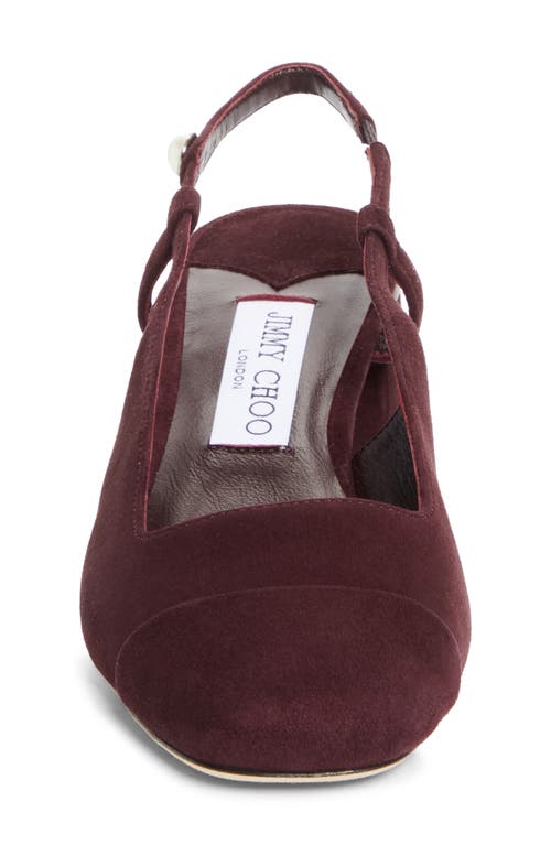 Jimmy Choo Elisa Slingback Pump In Burgundy