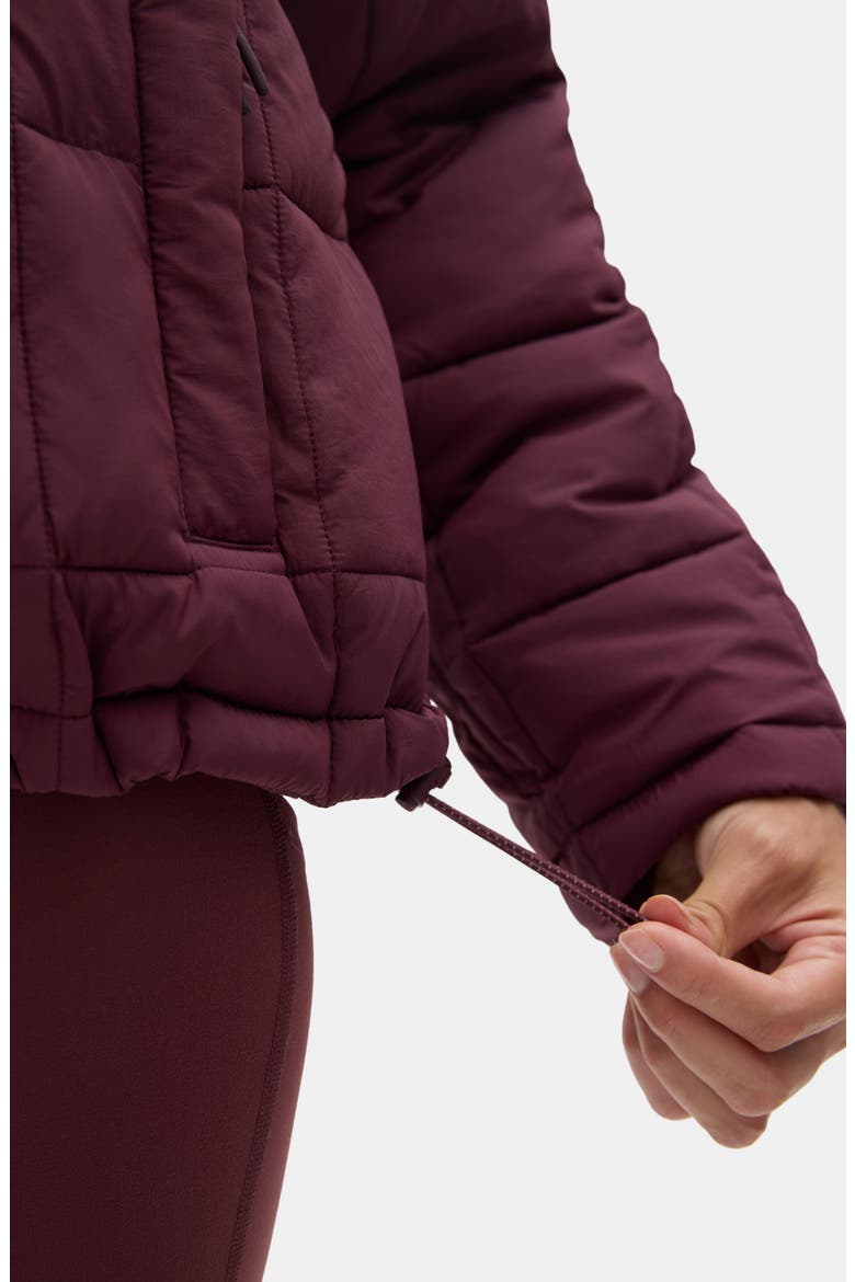 Nellie Packable Puffer Jacket, Alternate, color, GLAZED CHERRY