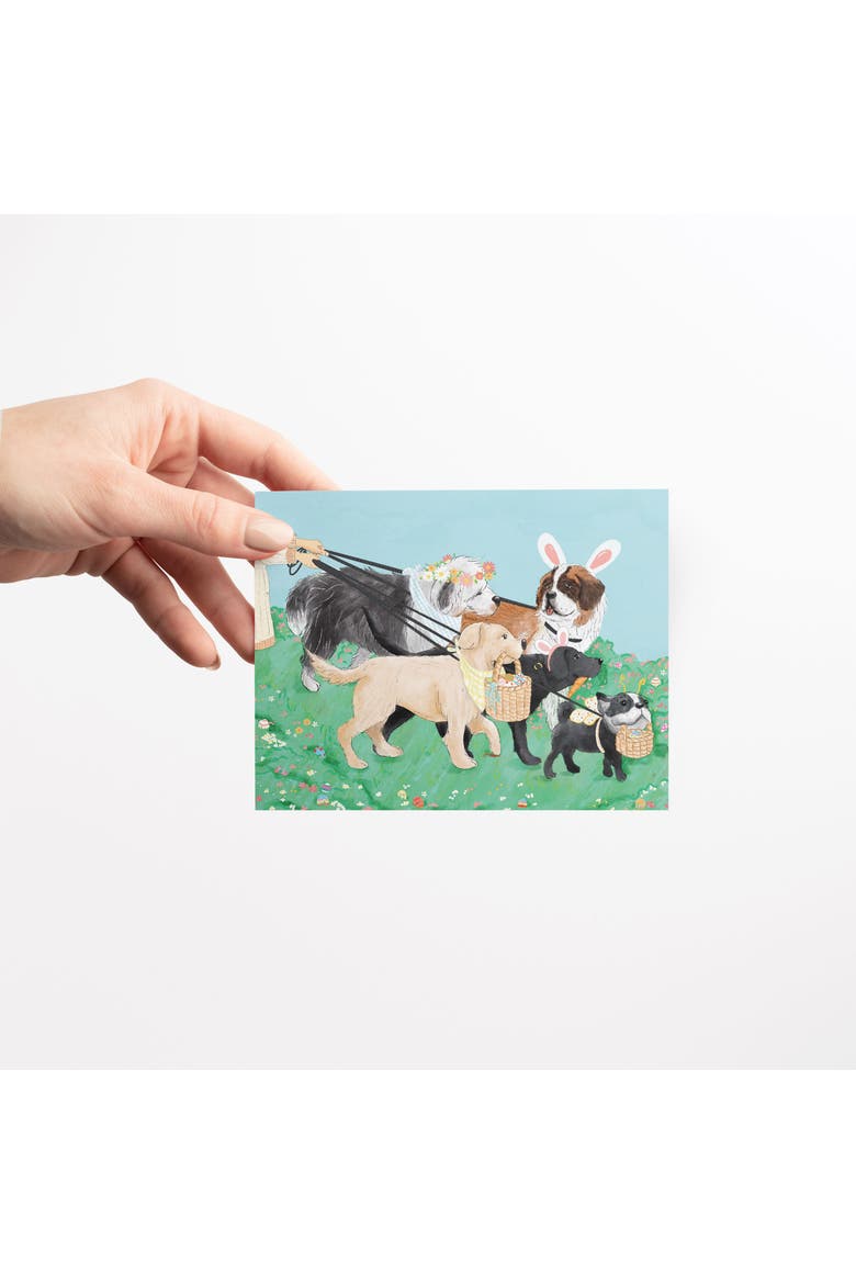 Holiday Greeting Card Pack Sets (3 ct, Assorted) Autumn, Santa and Easter Dog Walk, Alternate, color, Multi-Pack