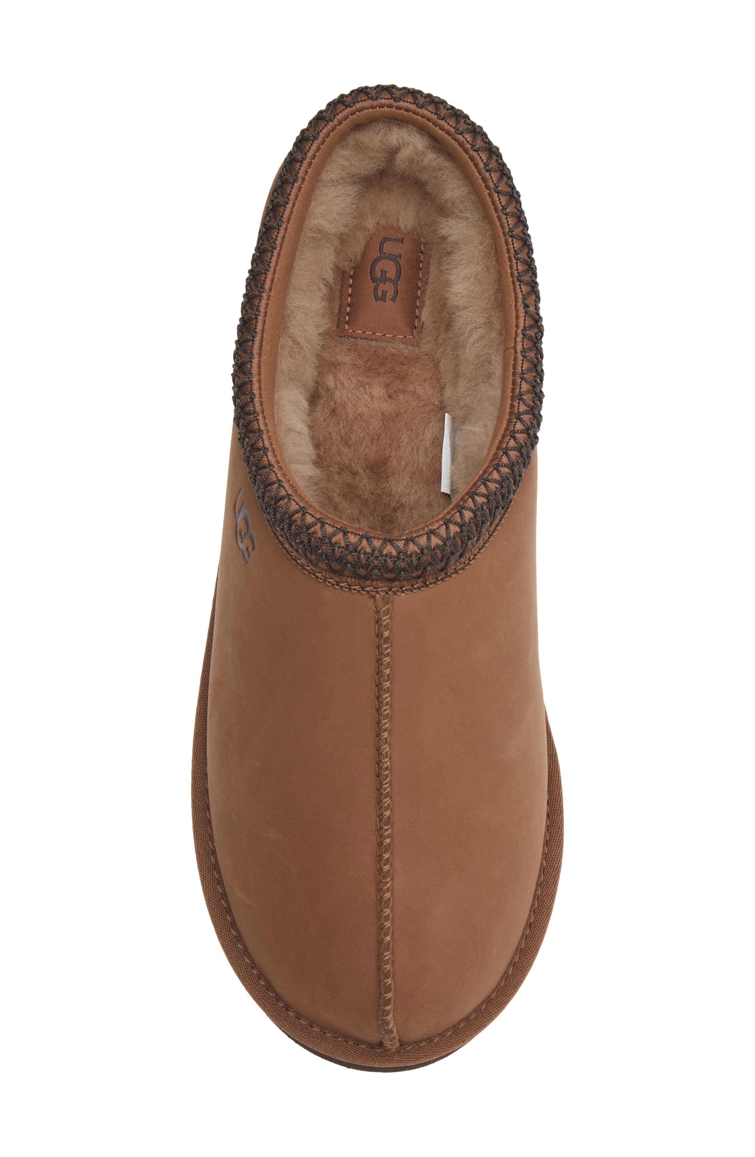 Tasman II Genuine Fur Lined Waterproof Slippers, Alternate, color, DARK CHESTNUT