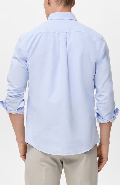 Mango Regular Fit Oxford Button-down Shirt In Blue