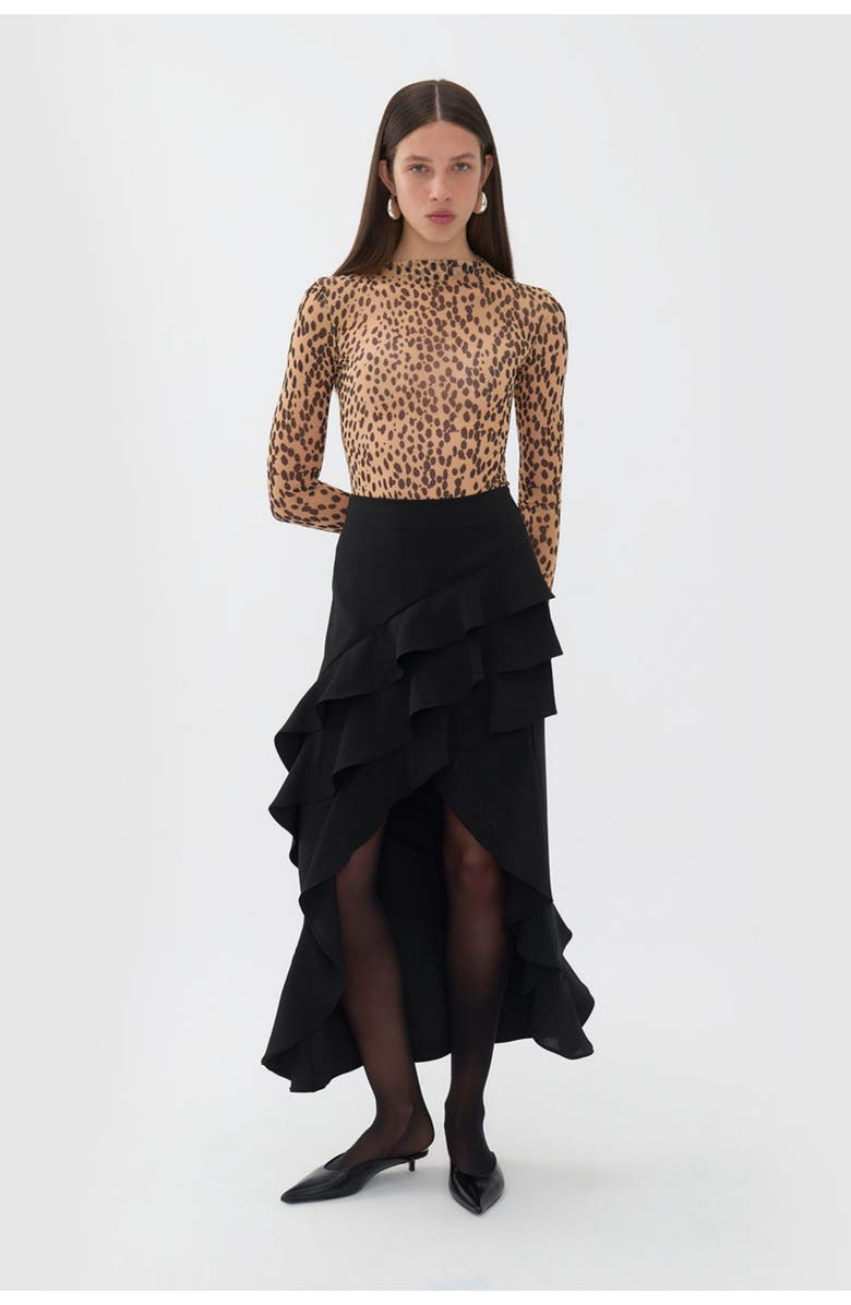 Nocturne Long Skirt with Flounced, Alternate, color, 