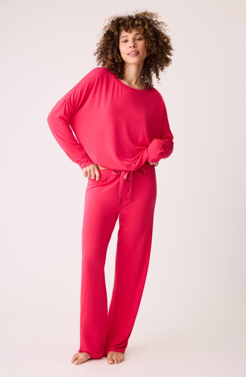 Pj Salvage Day Dreams Jersey Pajamas In Ruby Red