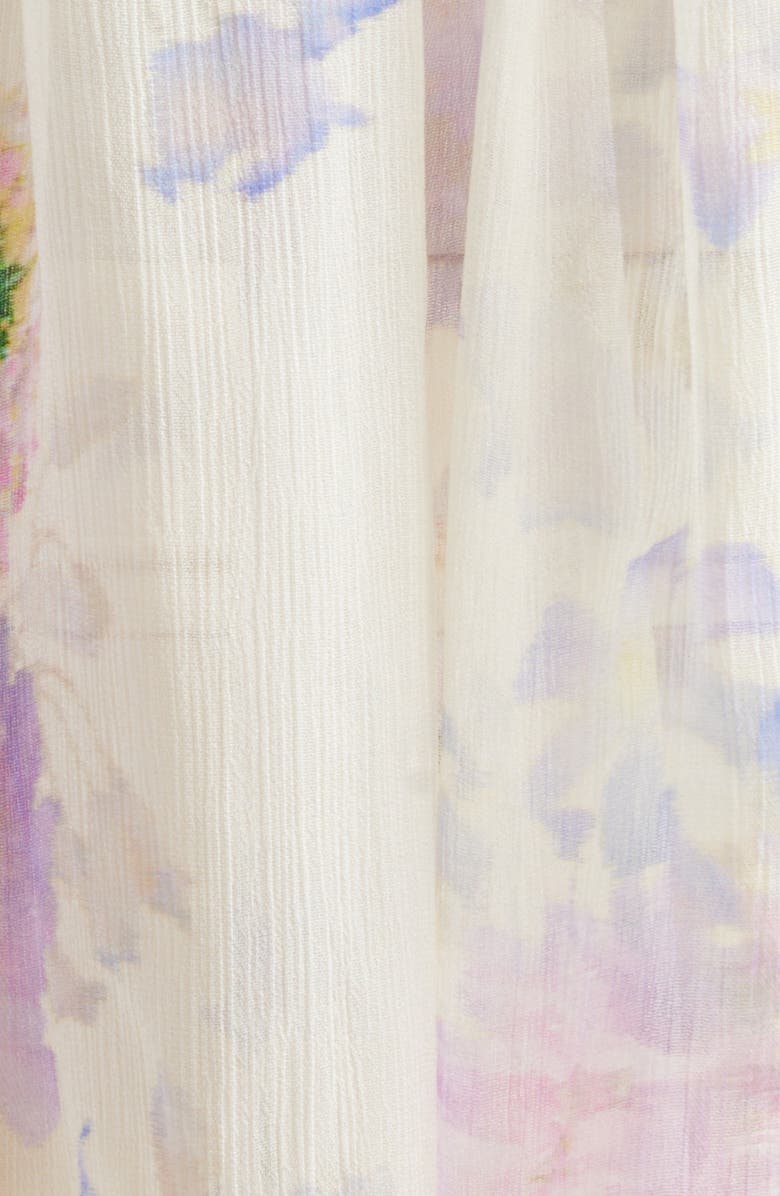 Zimmermann Luna Ruffle Billow Chiffon Top, Alternate, color, Cream Dahlia