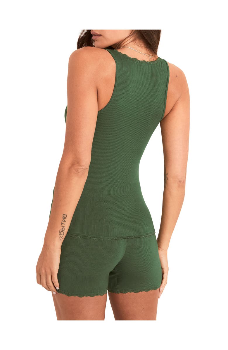 Adore Me Tayler Pajama Tank & Boxer Shorts Set, Alternate, color, Dark Green