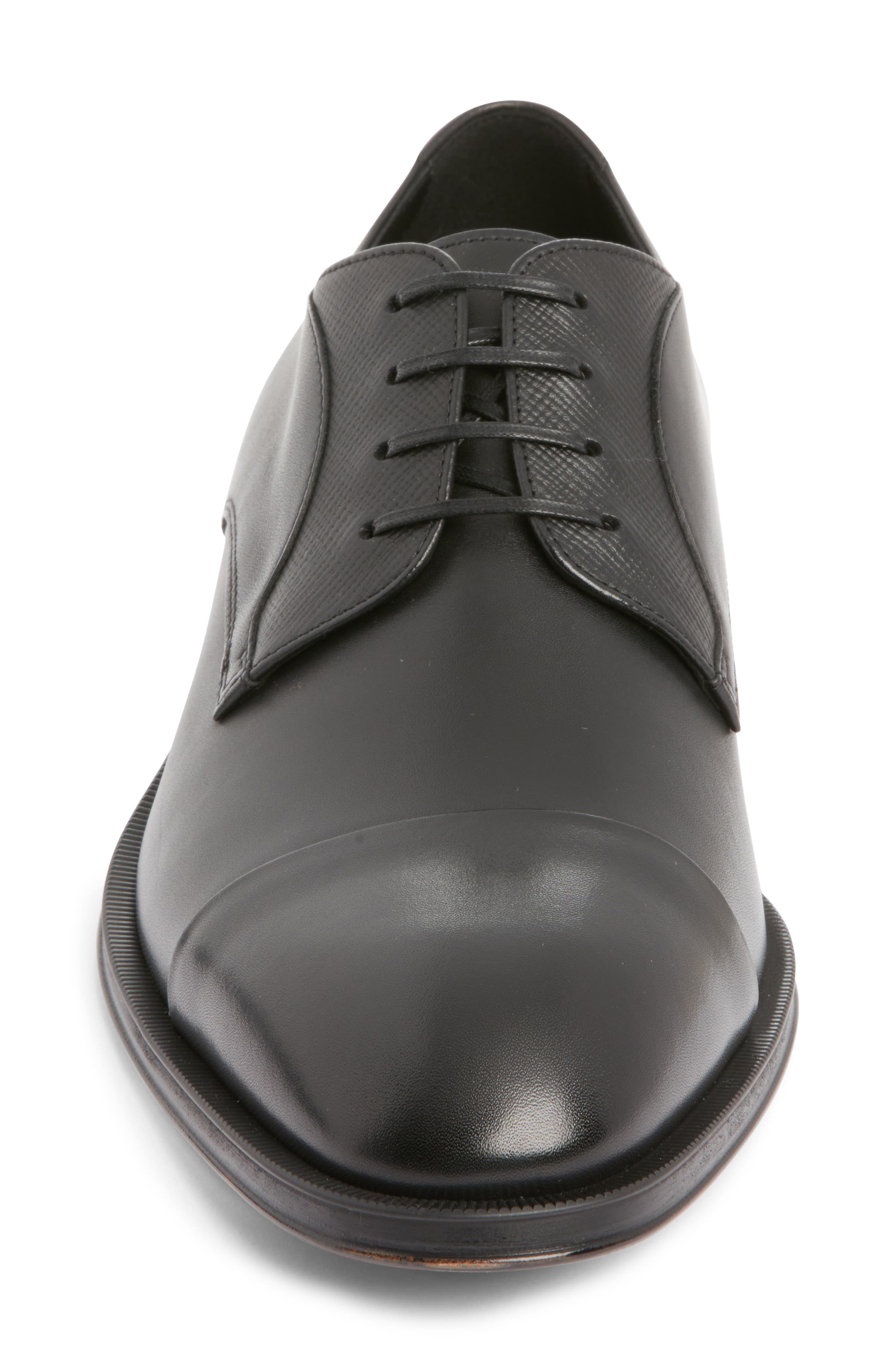 BOSS Derrek Cap Toe Derby, Alternate, color, Black
