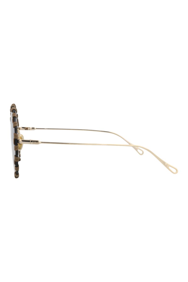 63mm Round Sunglasses, Alternate, color, GOLD GOLD GREY