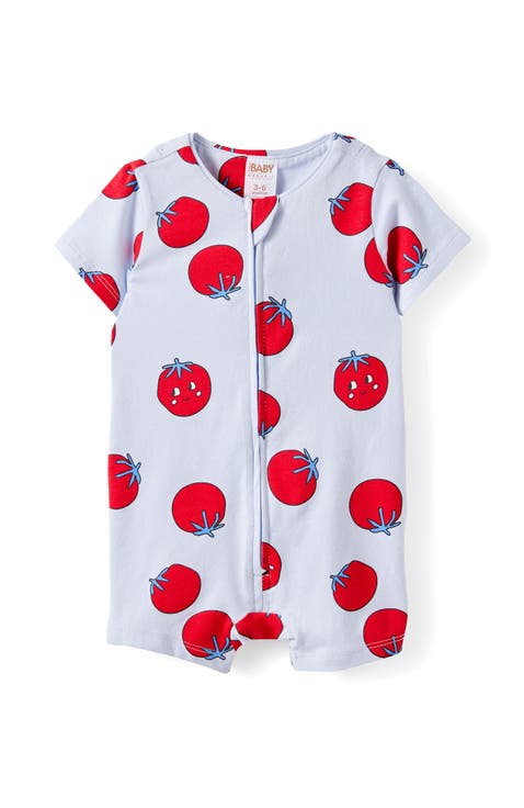 The Billie Short Sleeve Zip Romper