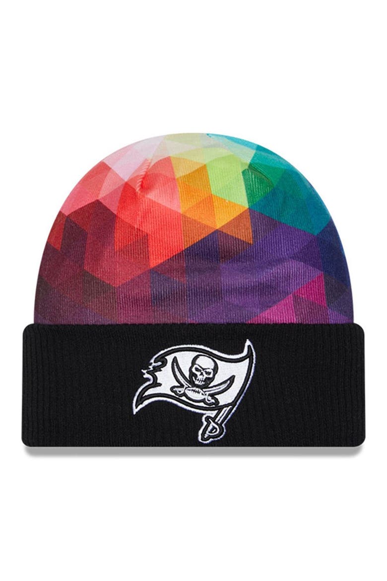Men's New Era  Black Tampa Bay Buccaneers 2023 NFL Crucial Catch Cuffed Knit Hat, Main, color, Black