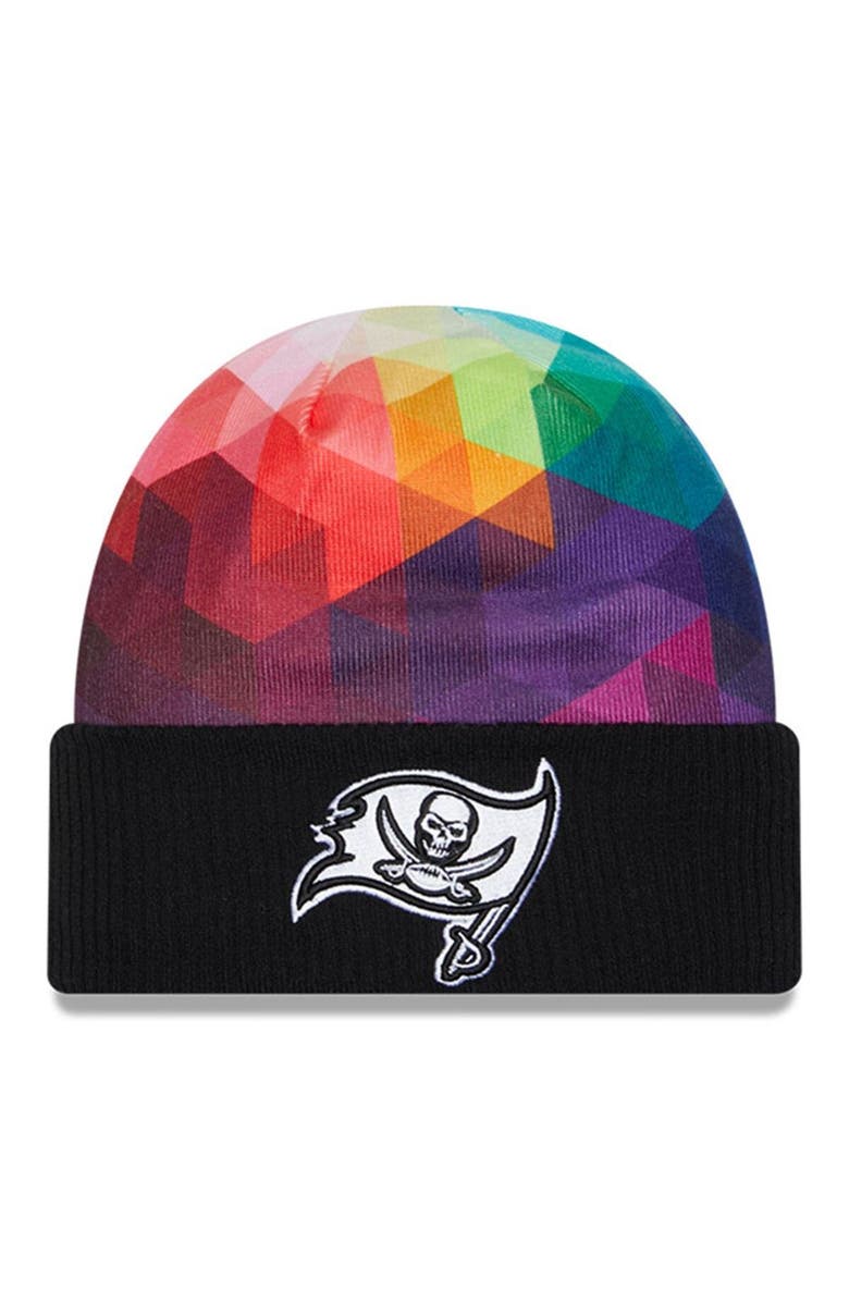 New Era Men's New Era  Black Tampa Bay Buccaneers 2023 NFL Crucial Catch Cuffed Knit Hat, Main, color, Black