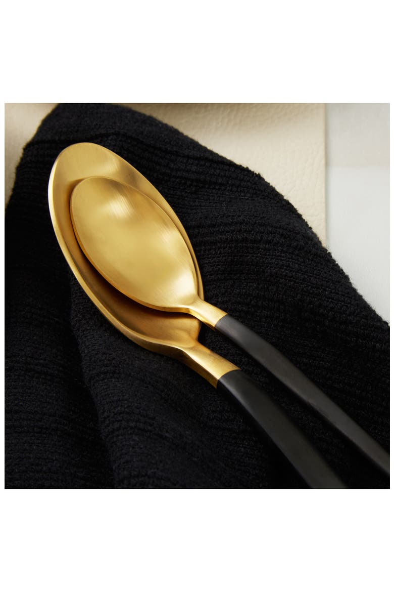 Dina 24-Piece Flatware Set, Alternate, color, BLACK AND GOLD