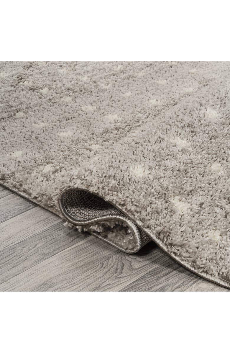 JONATHAN Y Pele Modern Geometric Dot Shag Area Rug, Alternate, color, Gray/Ivory