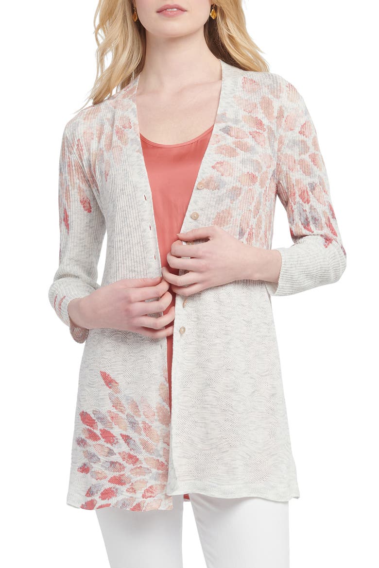 Morning Burst Cardigan, Main, color, ORANGE MULTI