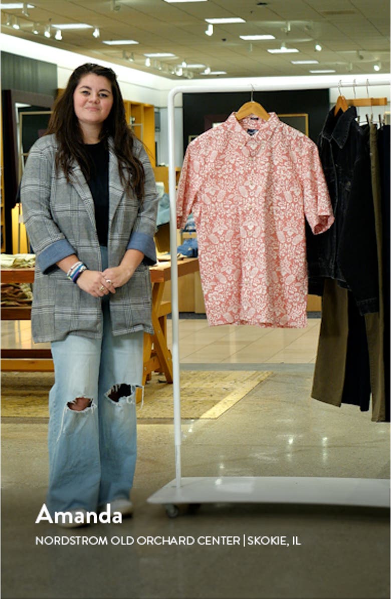 Oahu Harvest Classic Fit Print Short Sleeve Button-Down Shirt, sales video thumbnail