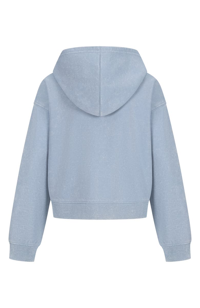 Roxy Kids' Washed Full Zip Hoodie, Alternate, color, Blue Blizzard