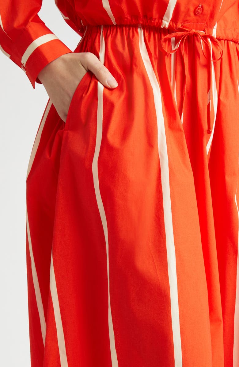 Marimekko Buklee Puhveli Cotton Maxi Skirt, Alternate, color, Bright Red/ Light Yellow