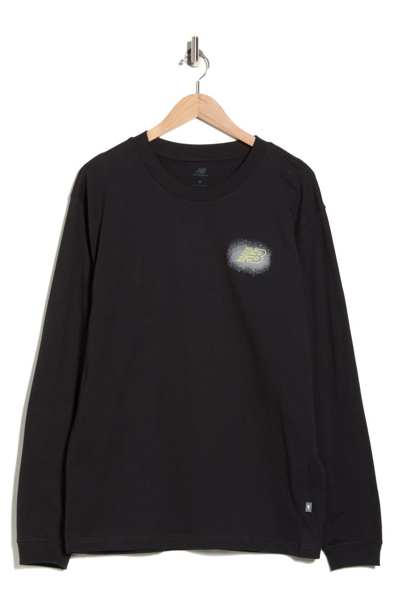 New Balance Spray Paint Cotton Graphic T-Shirt, Alternate, color, Black