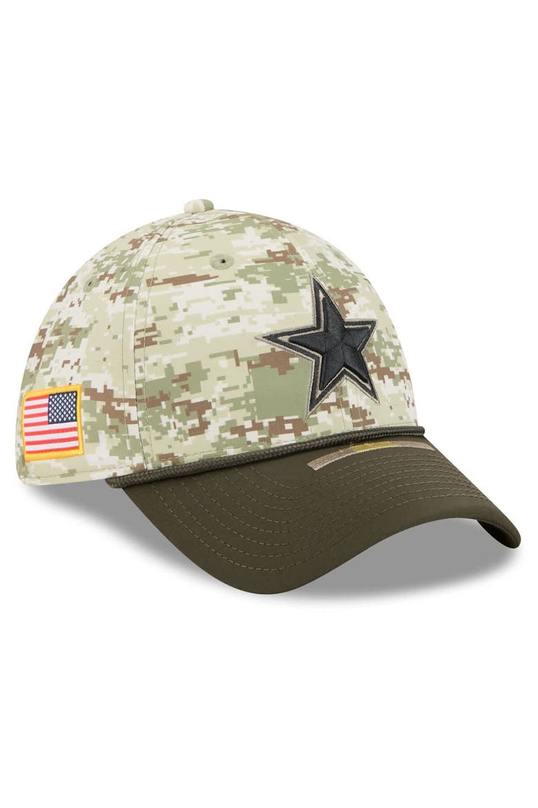 Men's New Era  Camo Dallas Cowboys 2025 Salute to Service 39THIRTY Flex Hat, Main, color, Camo