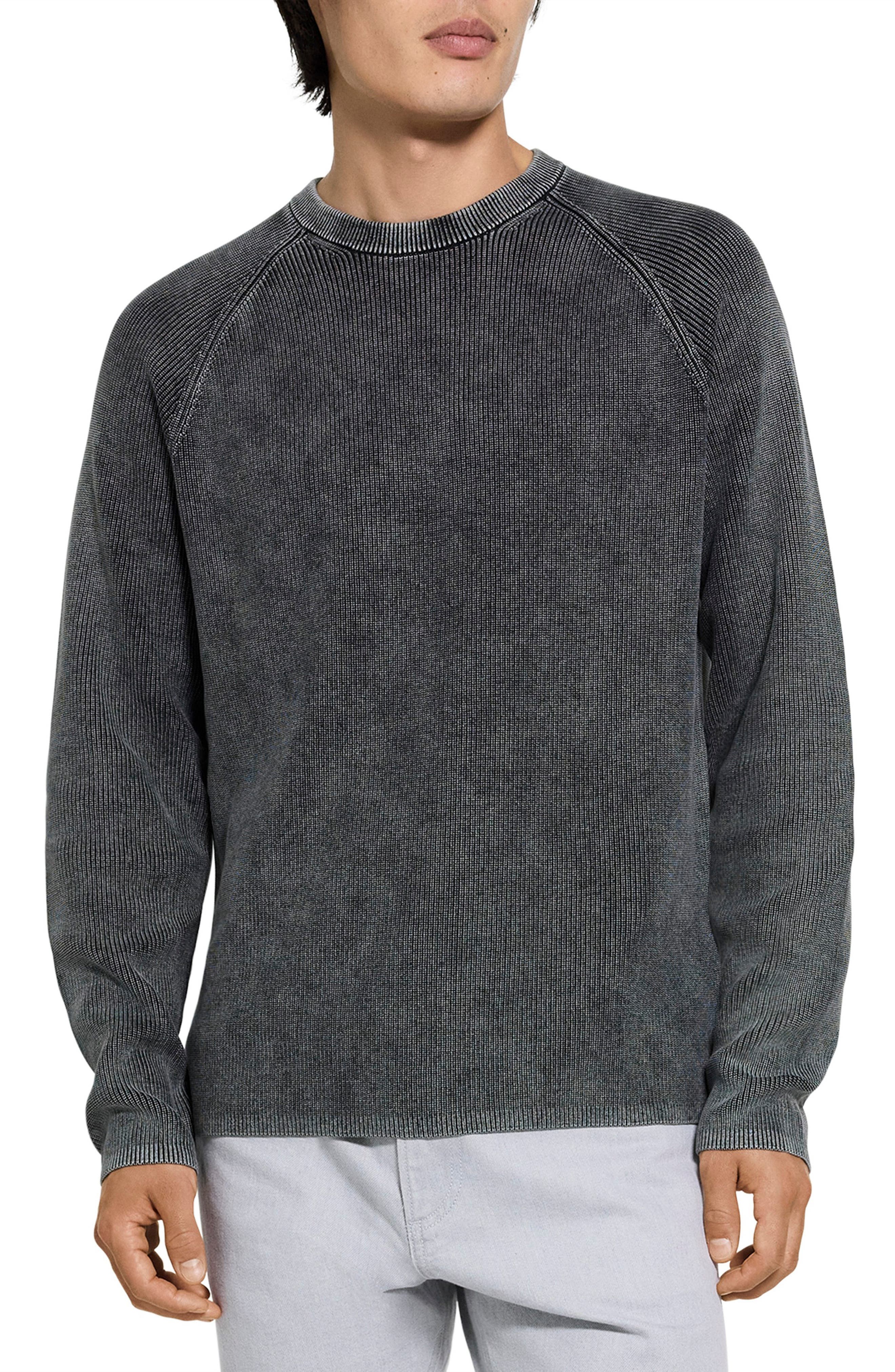 Washed Crewneck in Cotton Sweater