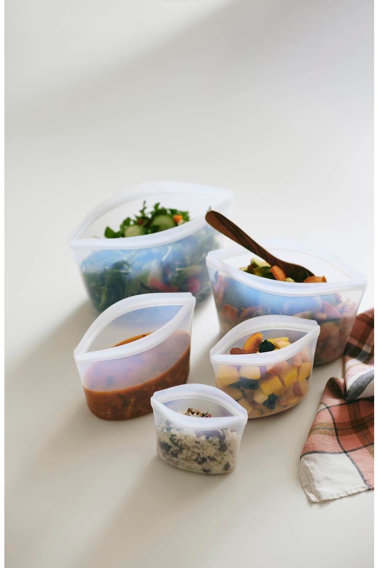 3-Pack Reusable On-The-Go Bowls, Alternate, color, CLEAR