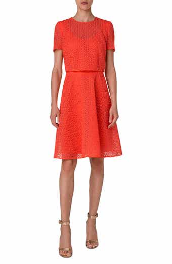 Akris Floral Embroidery Techno Organza Dress