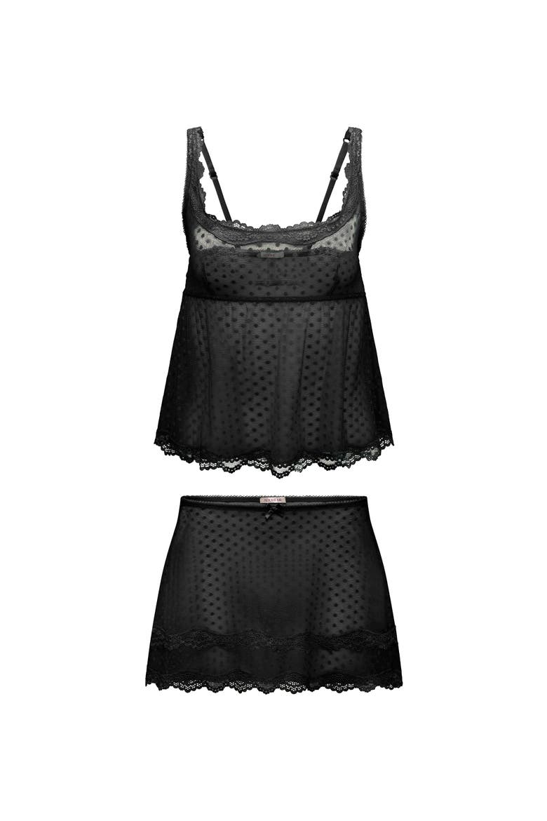 Kit Camisole & Half Slip Set Lingerie, Alternate, color, Black