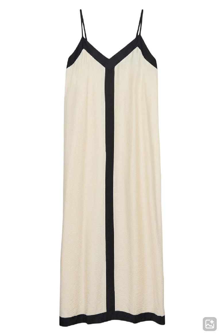 Denise V-Neck Midi Dress, Alternate, color, BIRCH DETAIL BLACK
