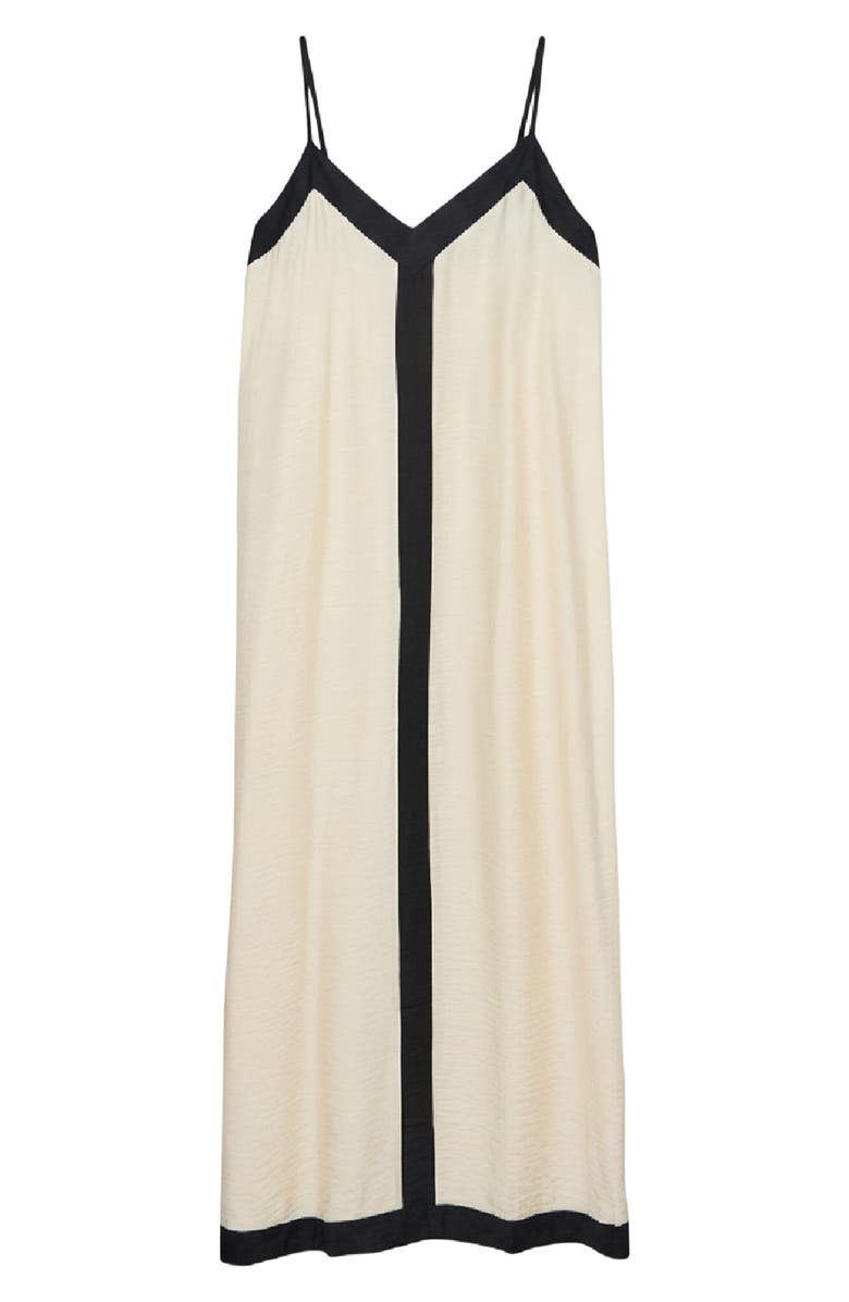 VERO MODA Denise V-Neck Midi Dress, Alternate, color, Birch Detail Black