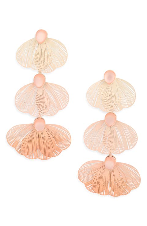 Ombré Petal Drop Earrings