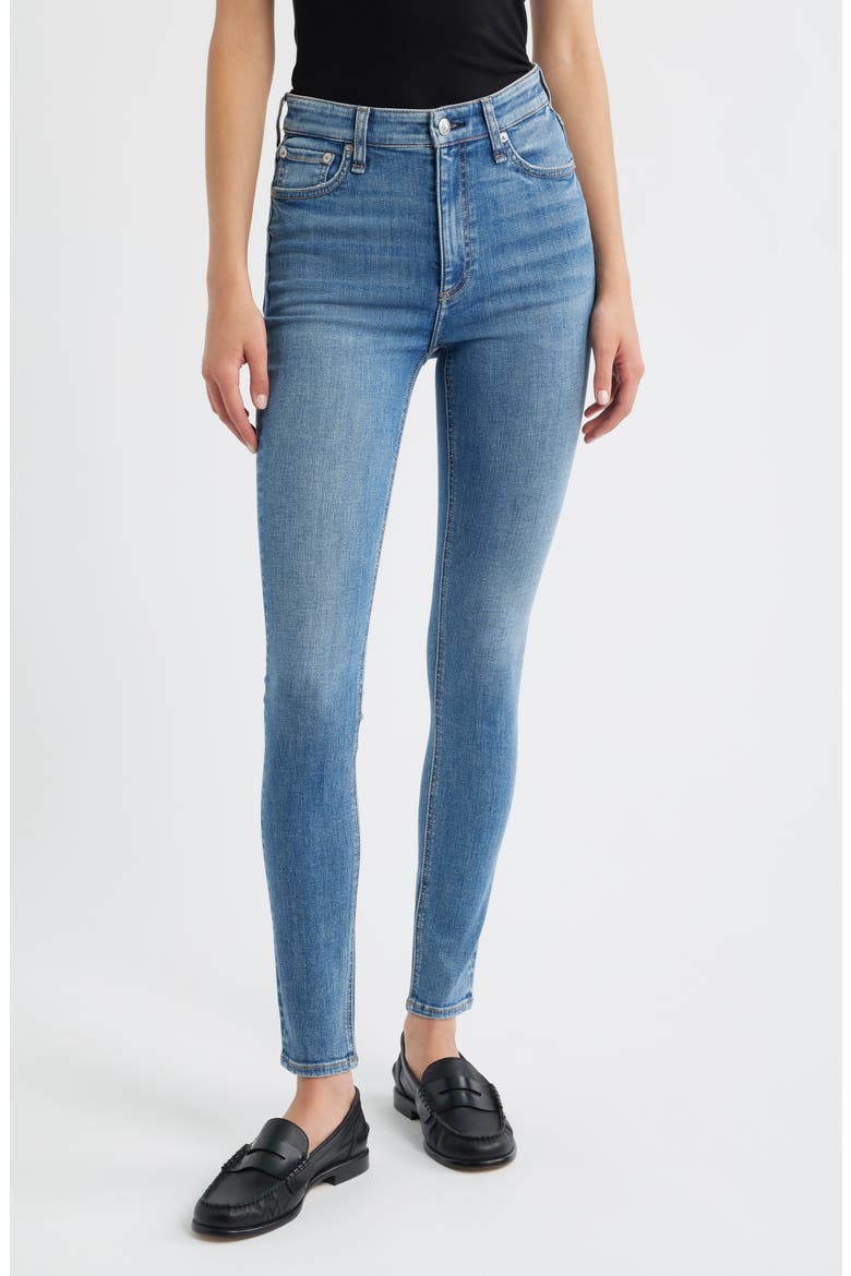 Flexi Nina High Waist Skinny Jeans, Main, color, DUFFIELD
