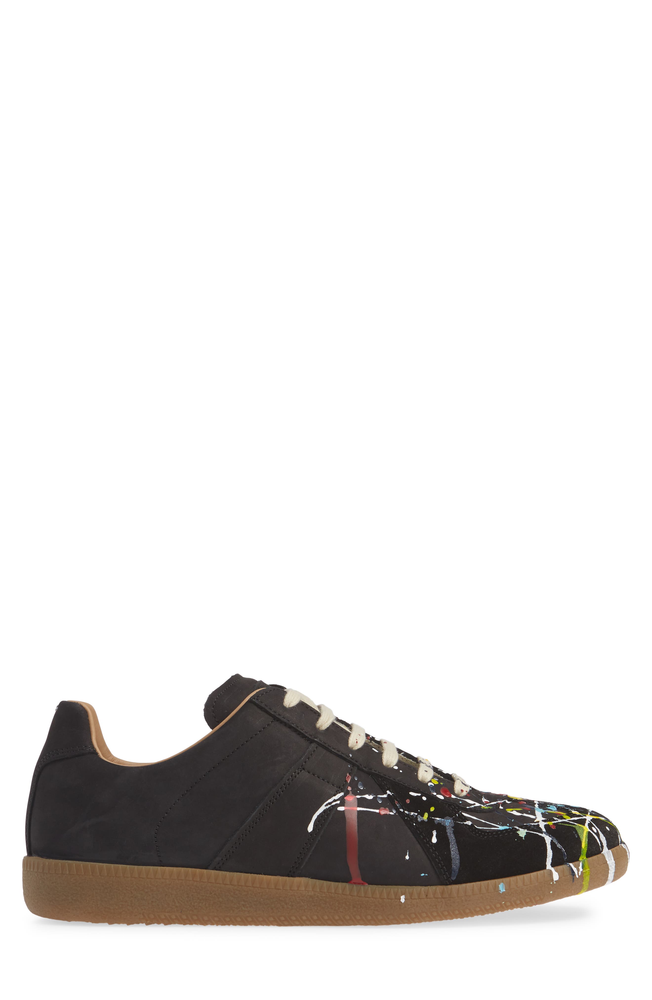 Maison Margiela Replica Paint Splatter Sneaker, Alternate, color, Black/ Paint