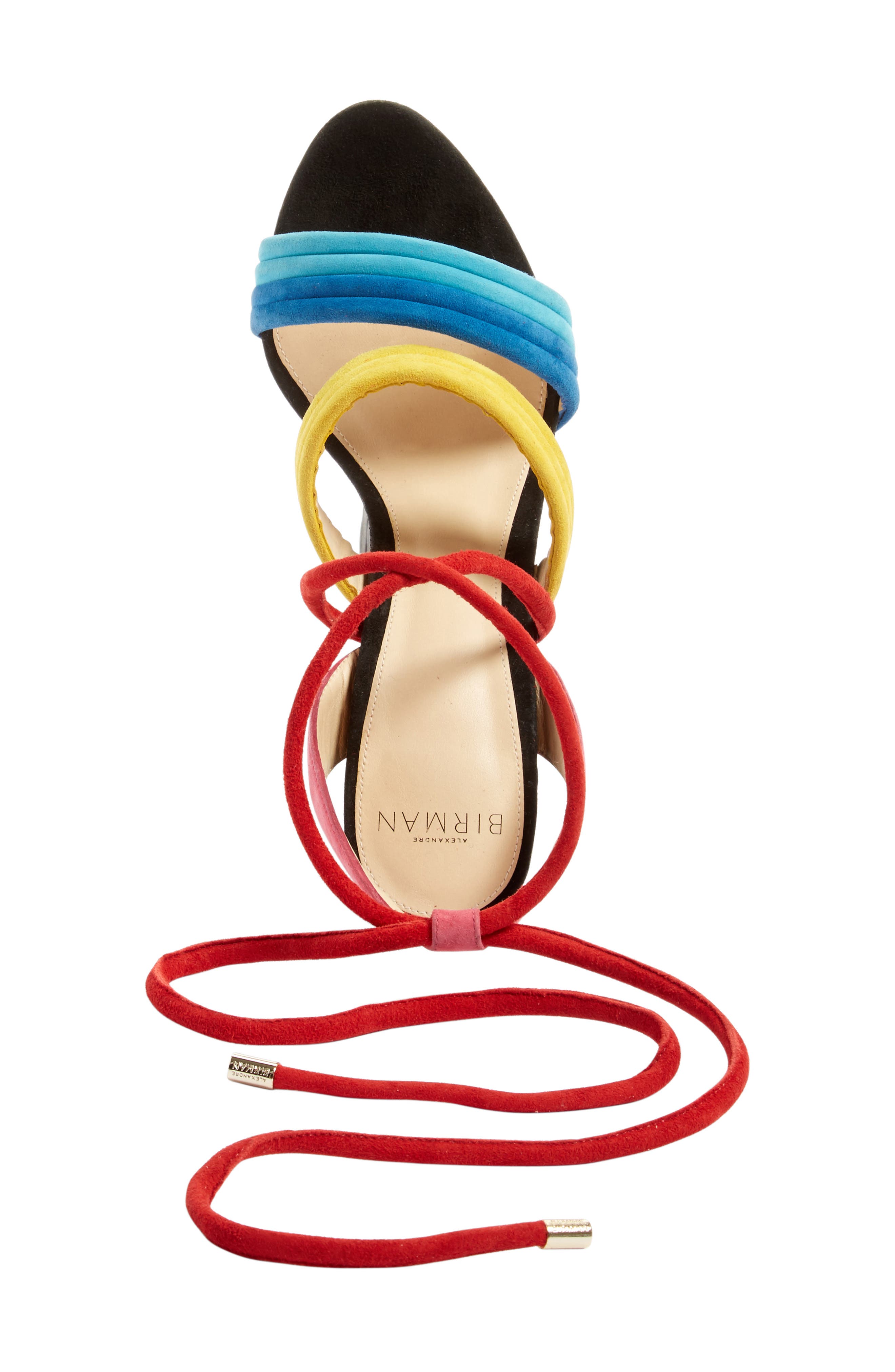 Aurora Lace-Up Sandal, Alternate, color, RED MULTI SUEDE