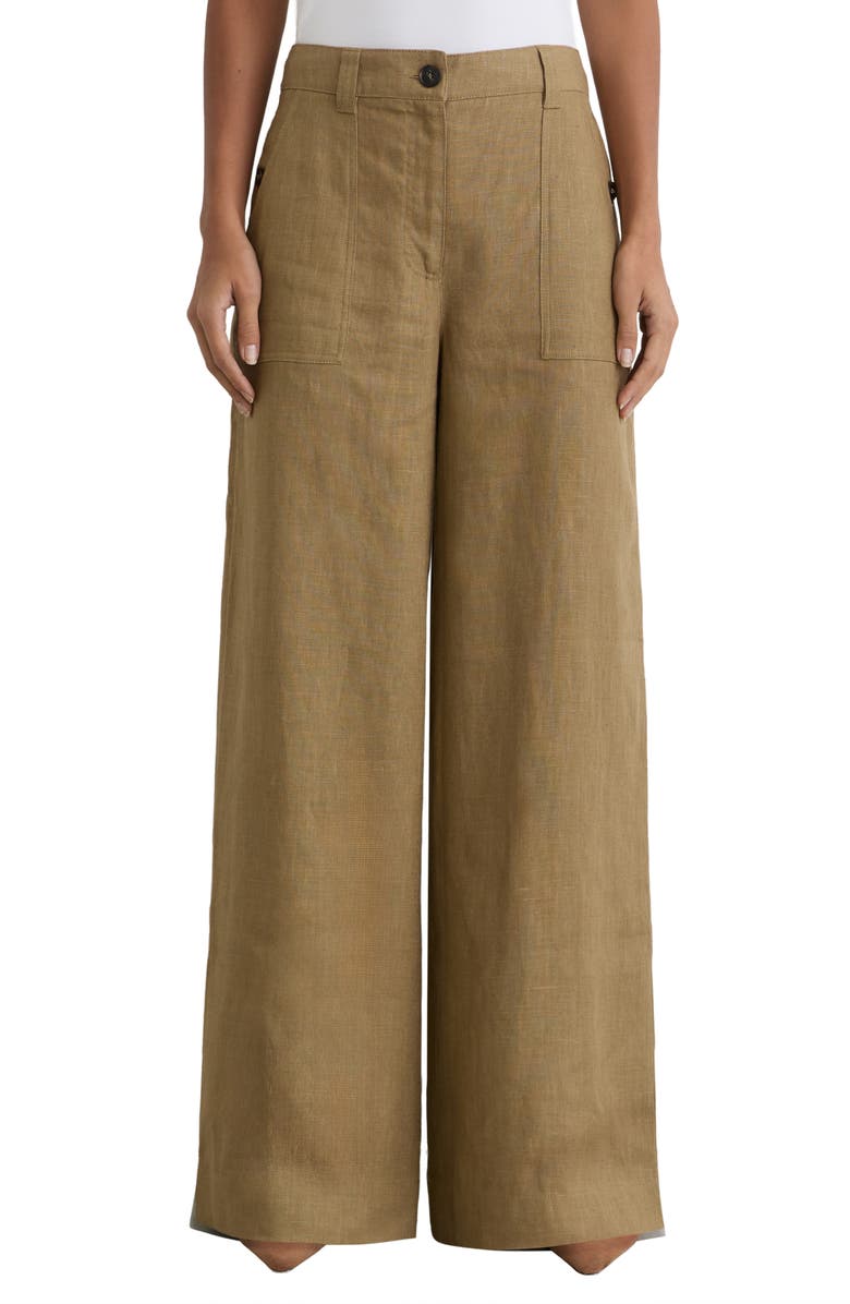 Reiss Ashby Wide Leg Linen Pants, Main, color, 