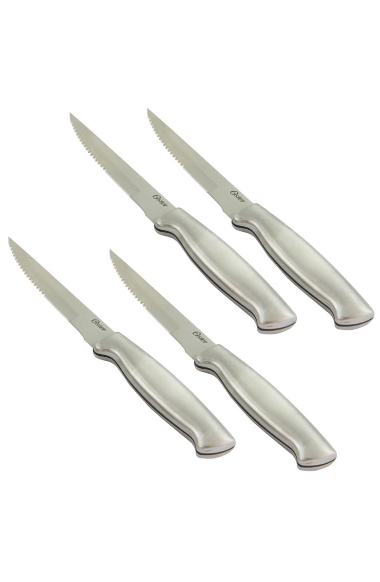 OSTER Baldwyn 4.5 Inch Stainless Steel Steak Knife, Set of 4, Alternate, color, Silver